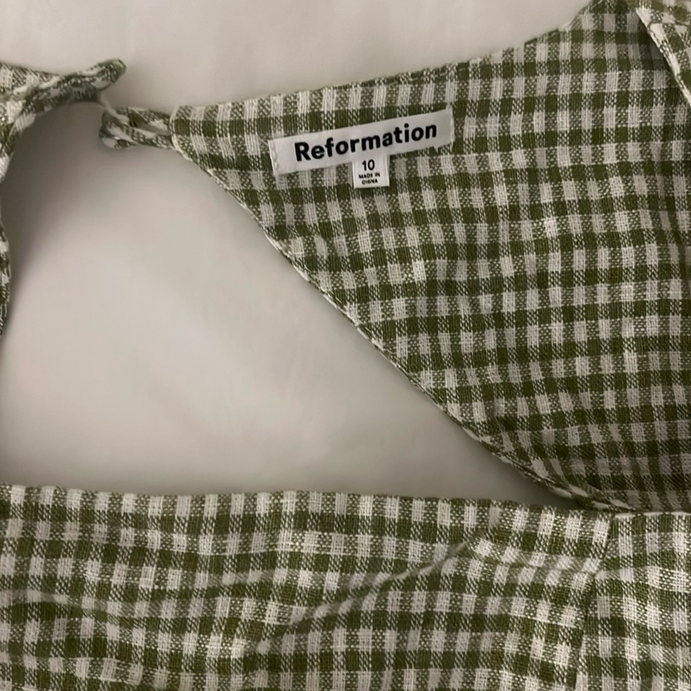 Reformation Cora Linen Gingham Top - Picture 8 of 10